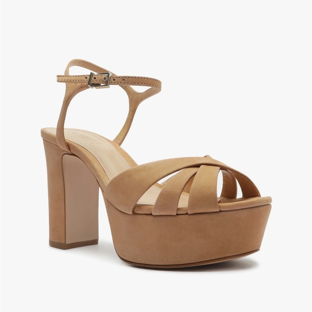 Schutz Brown Suede Keefa Sandal Size 8B